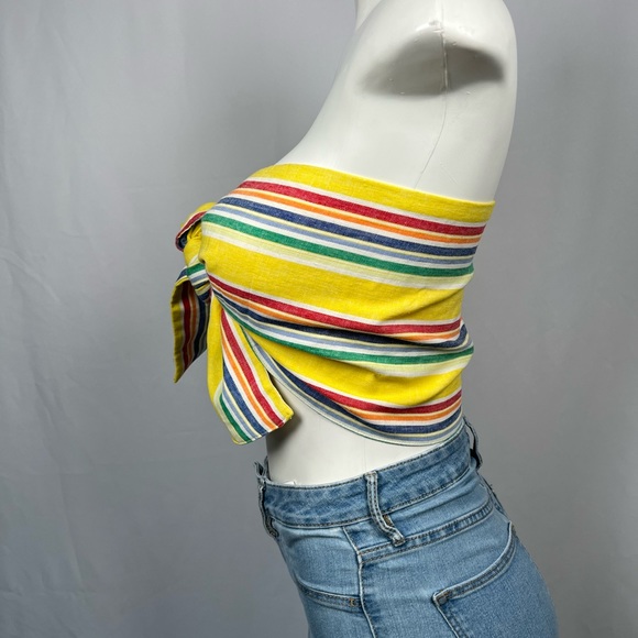 Rainbow Wrap Crop Top Size Medium - Picture 6 of 8